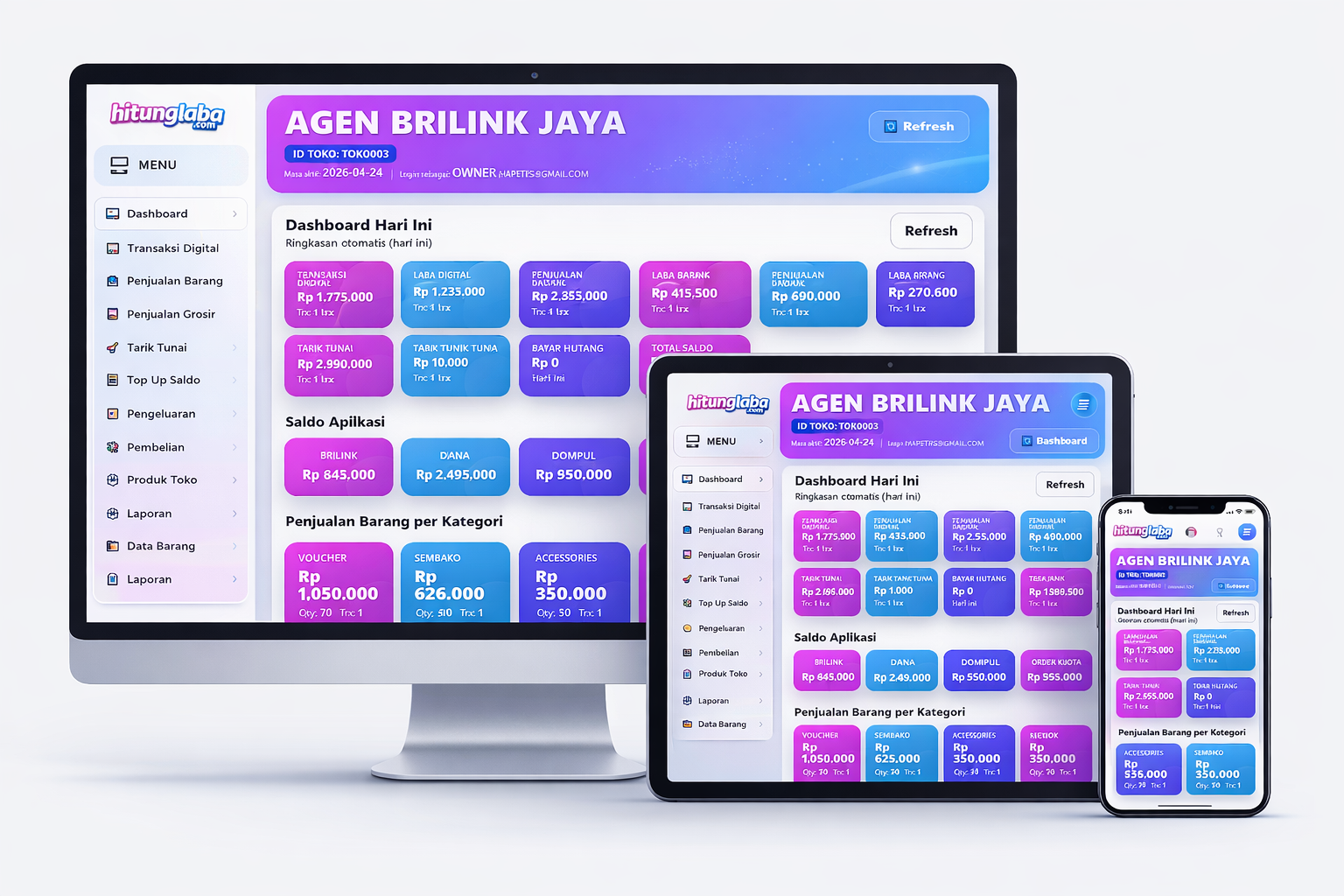 Dashboard HitungLaba